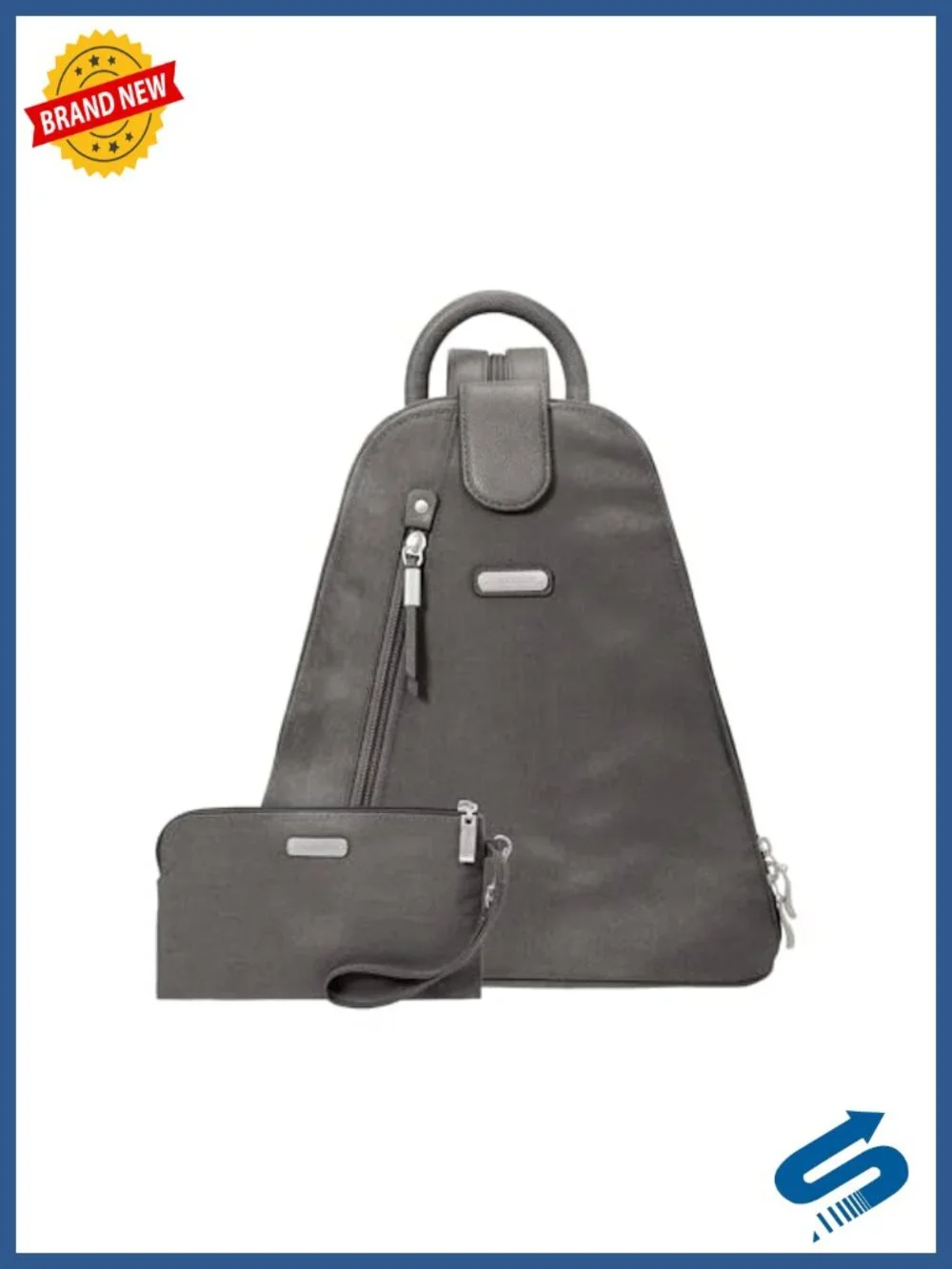 Convertible Backpack Sling Bag with RFID Blocking Wristlet, Water-Resistant